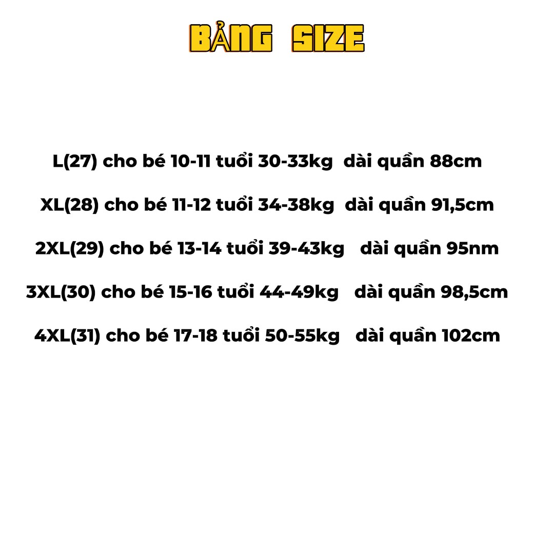 Quần jean bé gái size đại ống sớ 10-18 tuổi thêu logo và chữ PIRA vải co giãn dáng thời trang