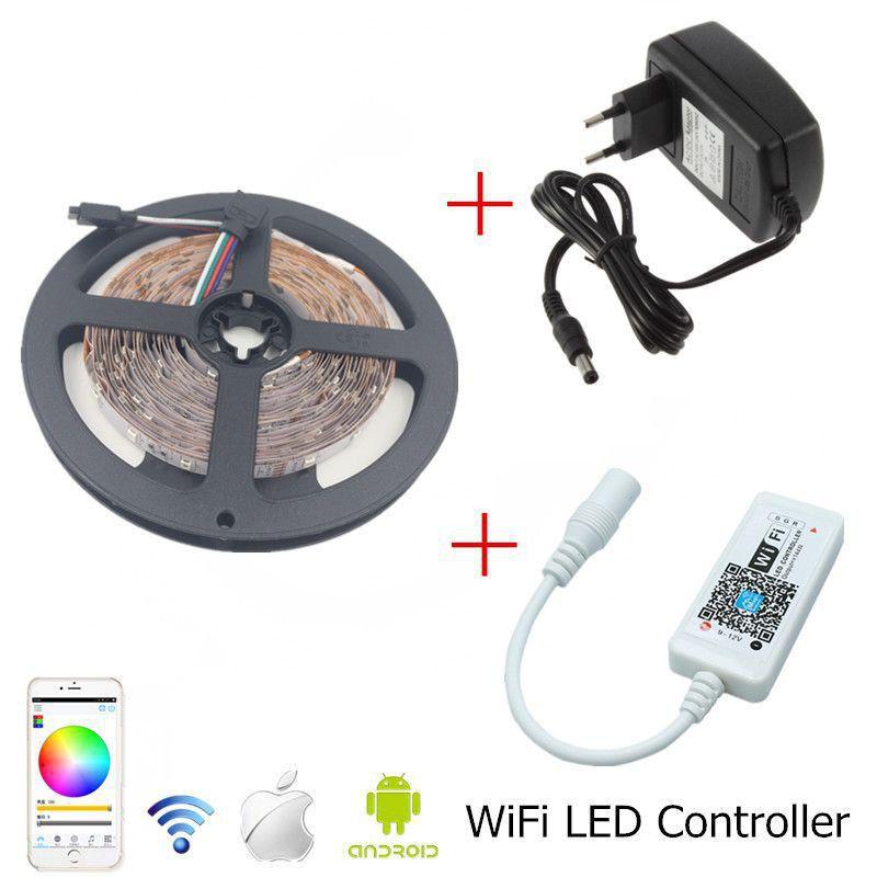 Bộ Đèn Led 5050 Rgb Thông Minh Điều Khiển Bằng Bluetooth / Wifi