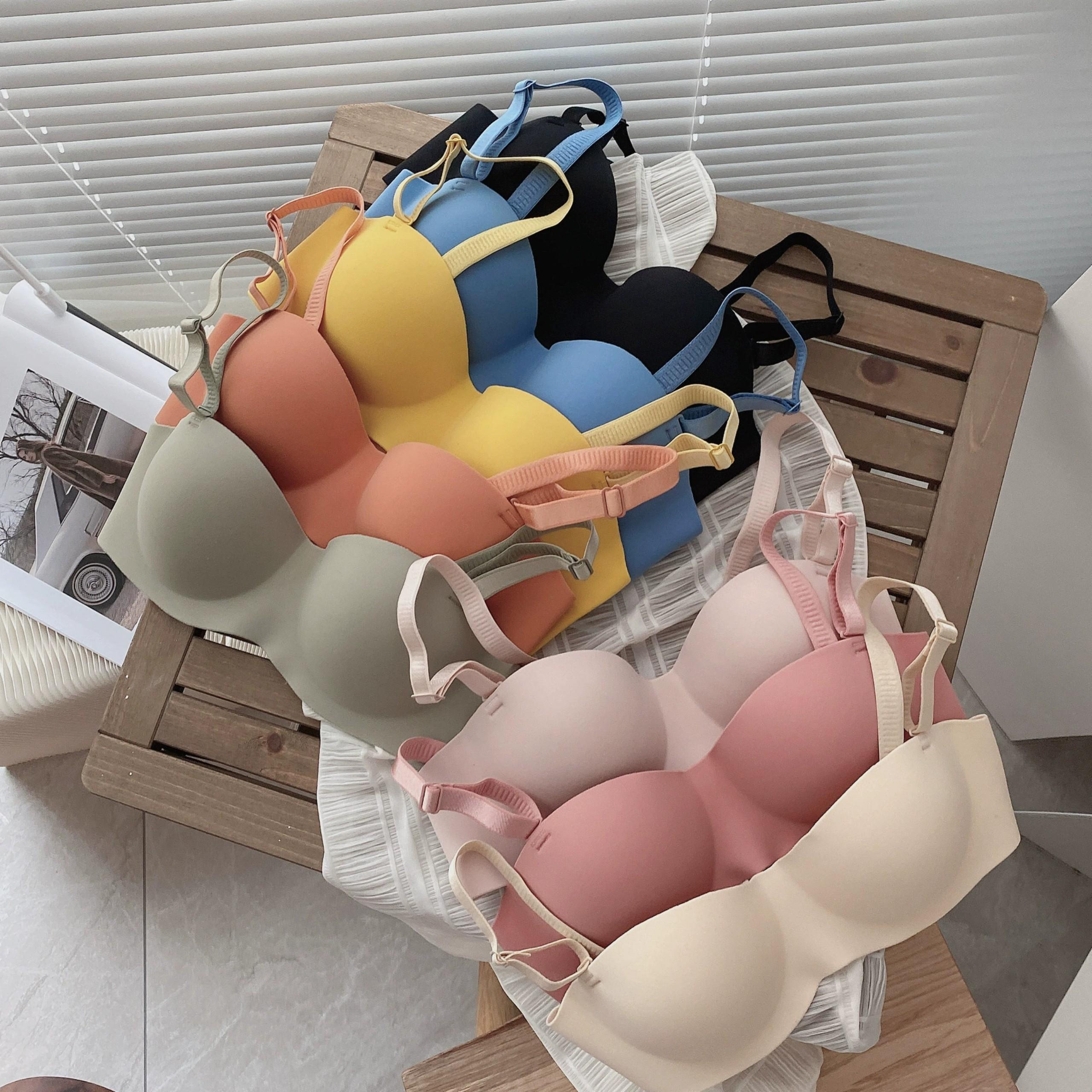 Áo Lót Nữ Đúc Su THÔNG HƠI Không Gọng Mút Dày 2cm NÂNG ĐẨY NGỰC, MÚT BÀN TAY, Áo Bra Đúc Su Mềm Mịn - Voan Đen - Đen