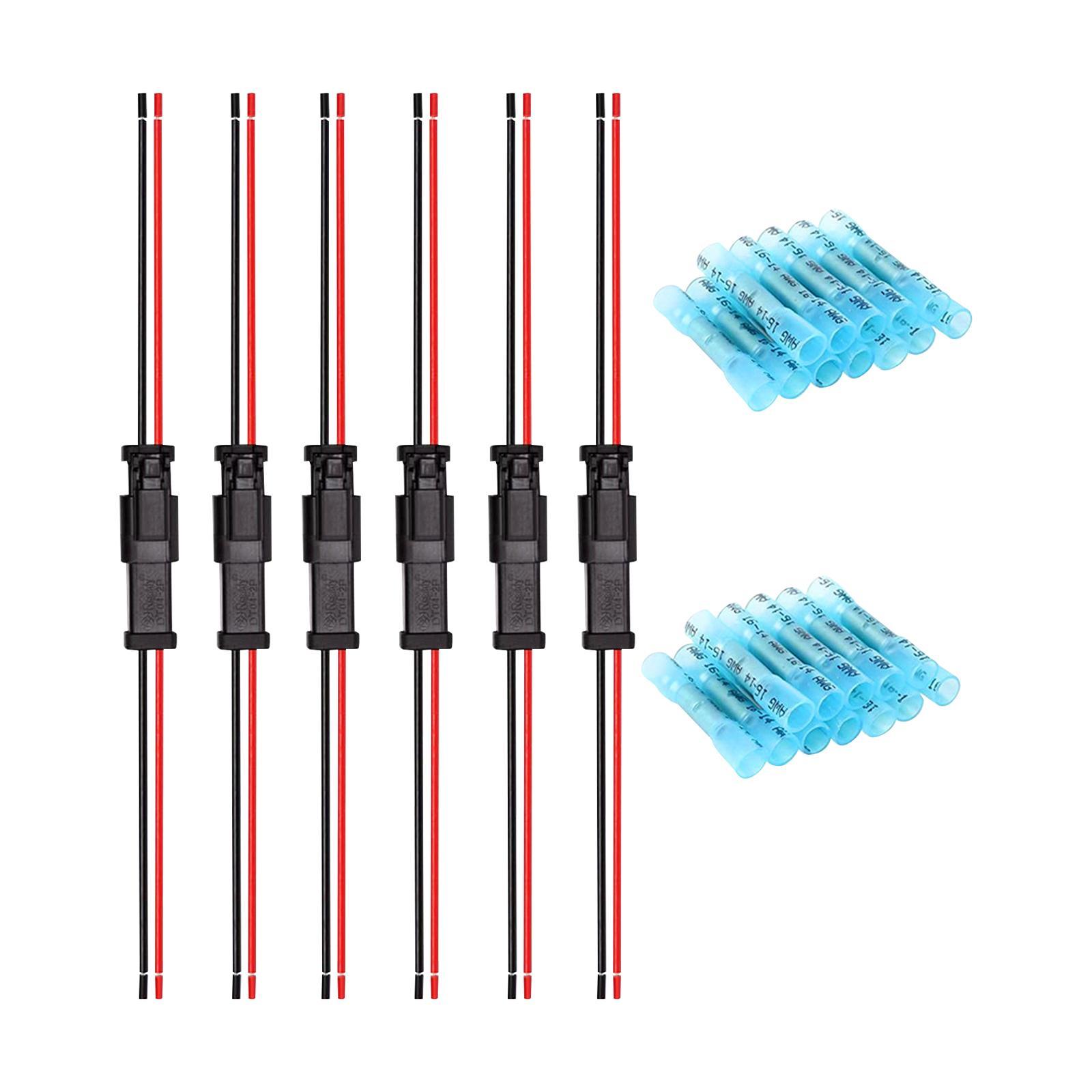 DT 2 Pin Set Male and Female Wire Connectors 14AWG Thicker Wire Harness Connector Way for led Lights light Bar
