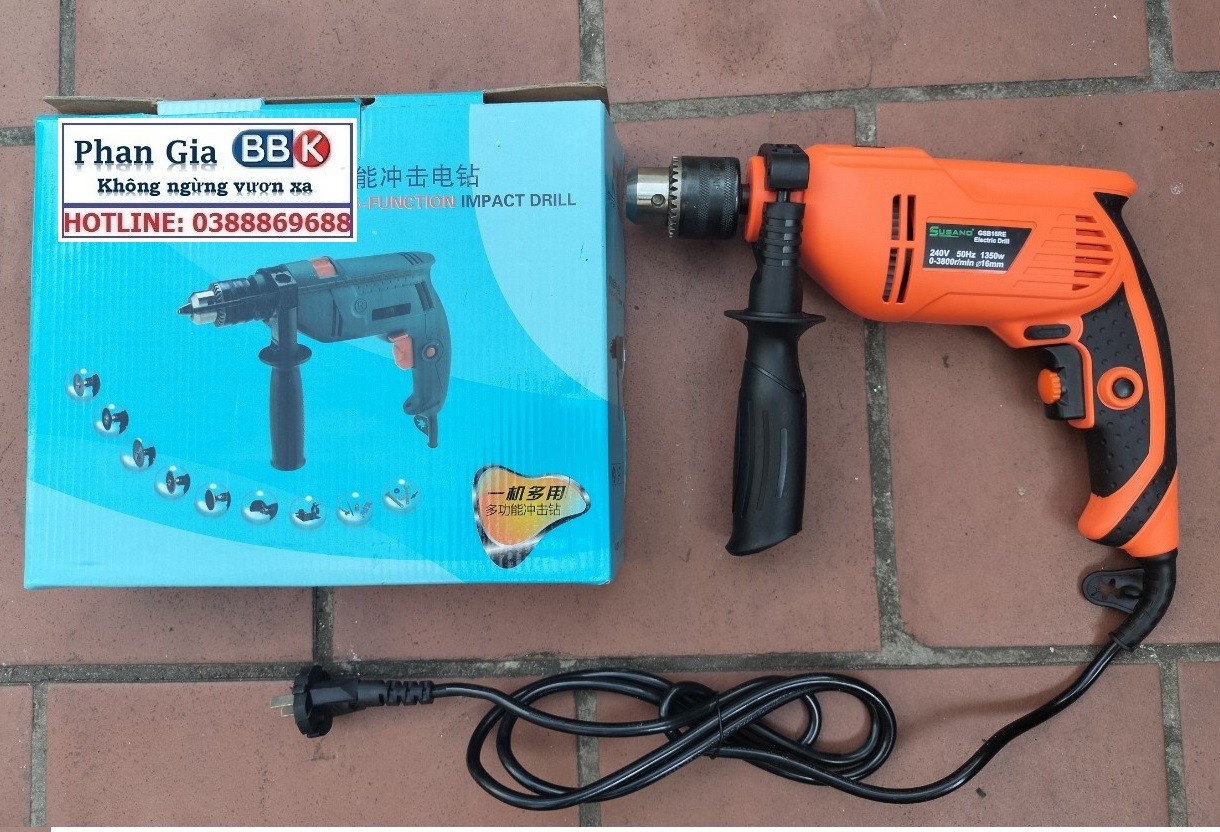 Máy Khoan SUSANO Đầu Khoan13mm Có Chế Độ Búa Công Suất 1350W - Có Điều Chỉnh Tốc Độ - Motor 100% Dây Đồng