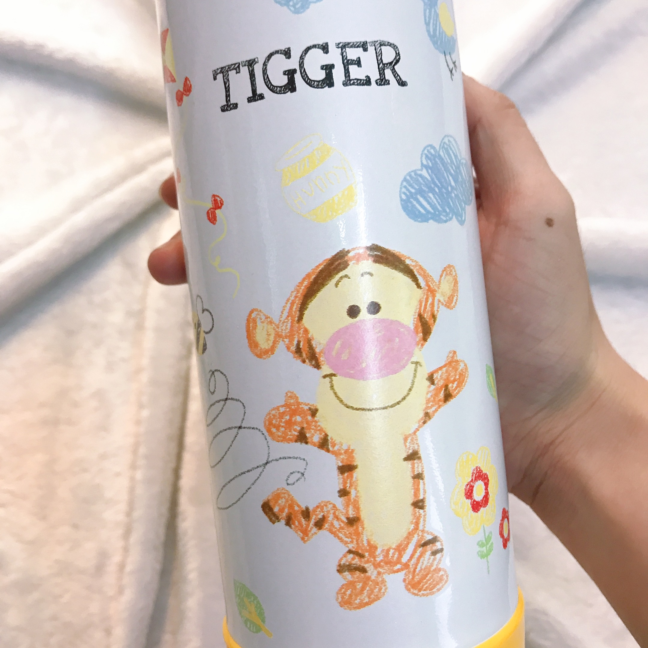 Bình nước giữ nhiệt hình gấu Pooh và những người bạn màu trắng cho trẻ em, các bé, học sinh -  - WD-3410PHTR-3
