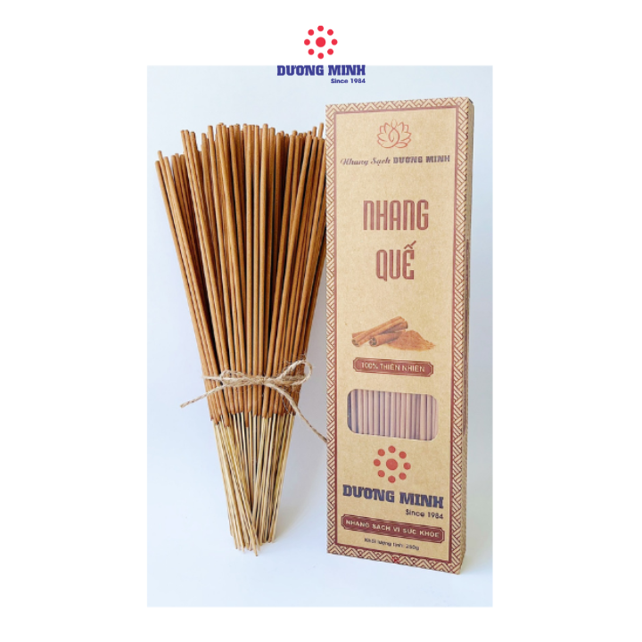 Nhang Quế Dương Minh 20cm 30cm 40cm nhang sạch 100% thành phần organic nhang thơm từ vỏ quế cao cấp tự nhiên