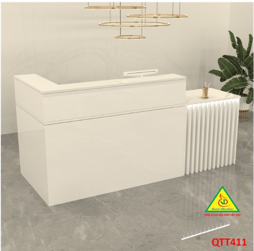 QUẦY LỄ TÂN, QUẦY TIẾP TÂN, QUẦY TÍNH TIỀN, QUẦY THU NGÂN QTT411 - Nội thất lắp ráp Viễn Đông Adv