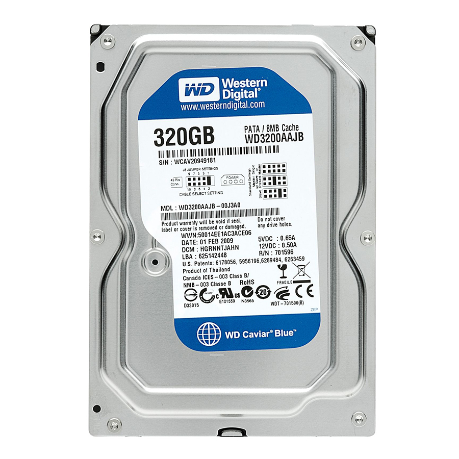 Ổ Cứng HDD Western WD 320GB Blue 3.5 inch SATA3  - Hàng Nhập Khẩu