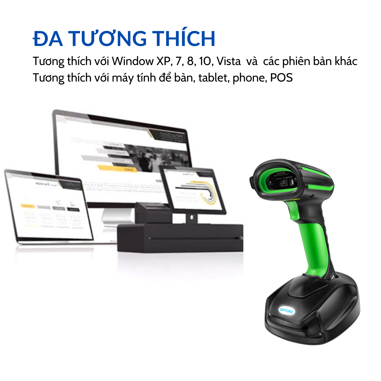 Máy đọc DPM code không dây – Máy quét mã vạch Bluetooth – Máy đọc được mã vạch siêu nhỏ - OPI3601 ( Hàng chính hãng)