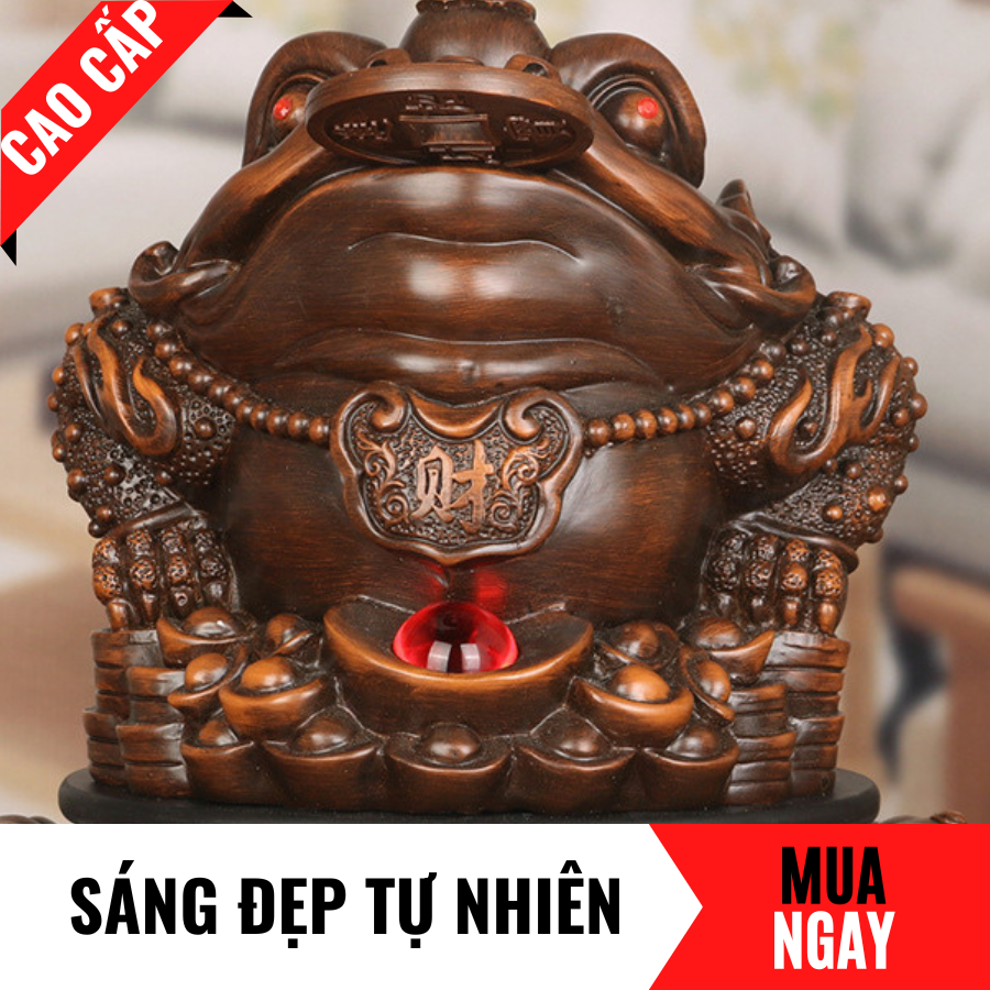 Tượng Cóc Linh Vật Chiêu Tài Trang Trí Phong Thủy Cao 20cm