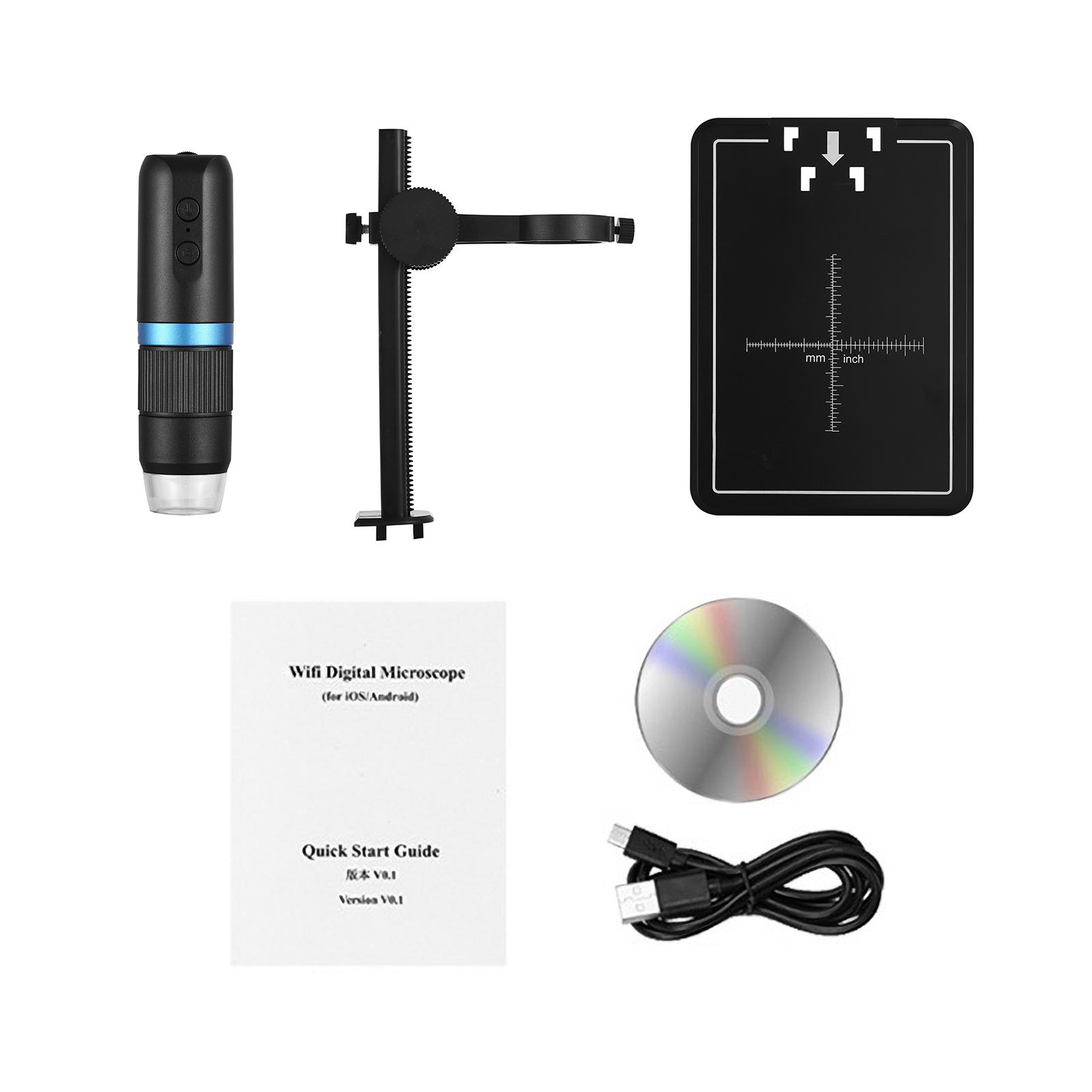WiFi Wireless Digital Microscope Handheld Portable Microscope Camera 50X to 1000X Magnification 8 Adjustable LED