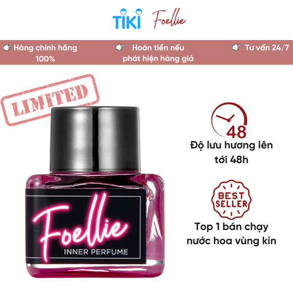 [PHIÊN BẢN GIỚI HẠN] Nước Hoa FOELLIE Hương Cherry Đen Ngọt Ngào Inner Perfume Eau De Noir 5ml