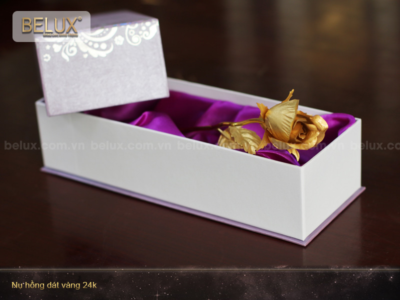 Nụ hồng dát vàng 24k - quà tặng người thương