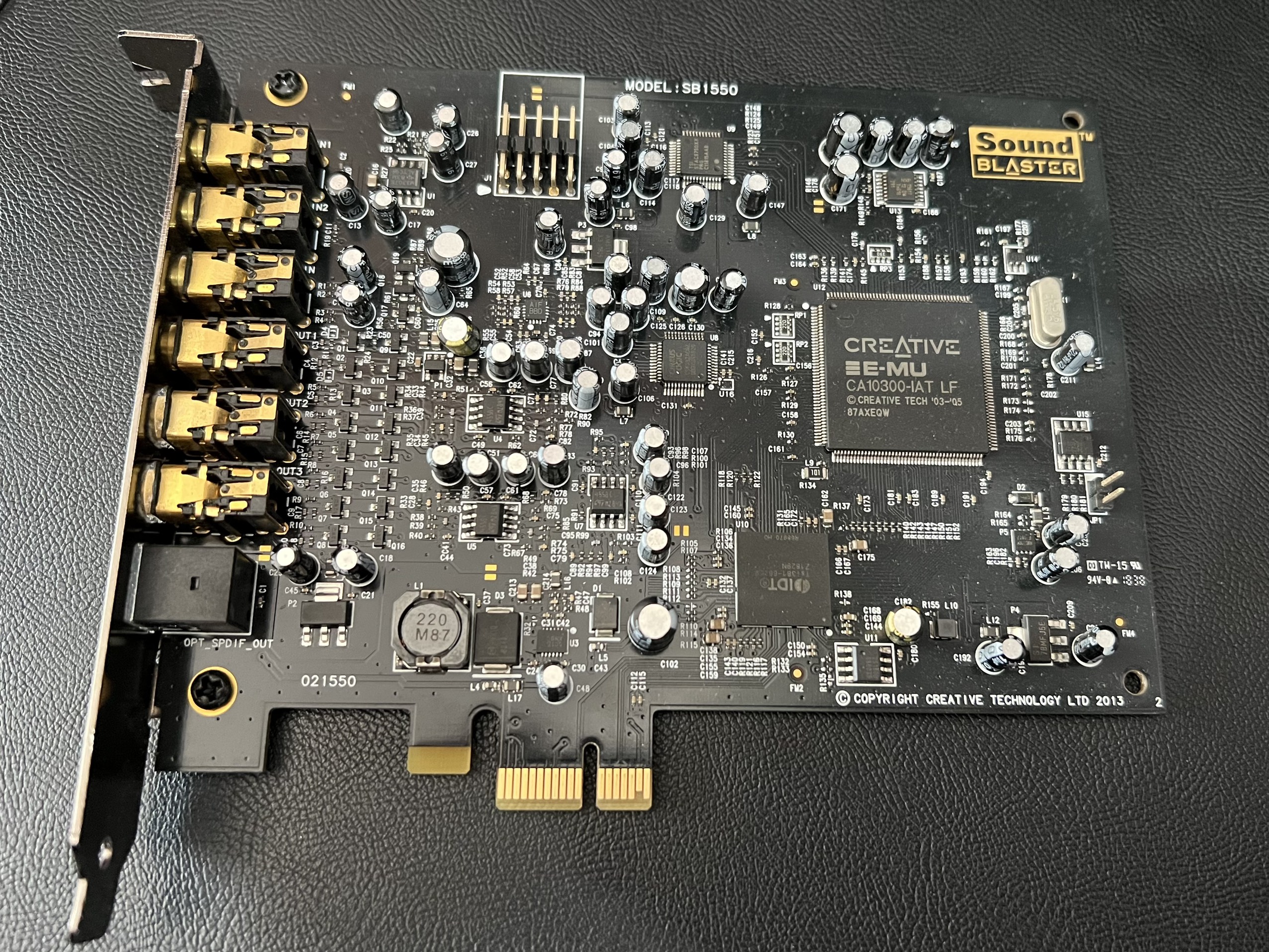 Card Âm Thanh Creative Sound Blaster Audigy RX (7.1 PCIe) SB1550 - Hàng Chính Hãng