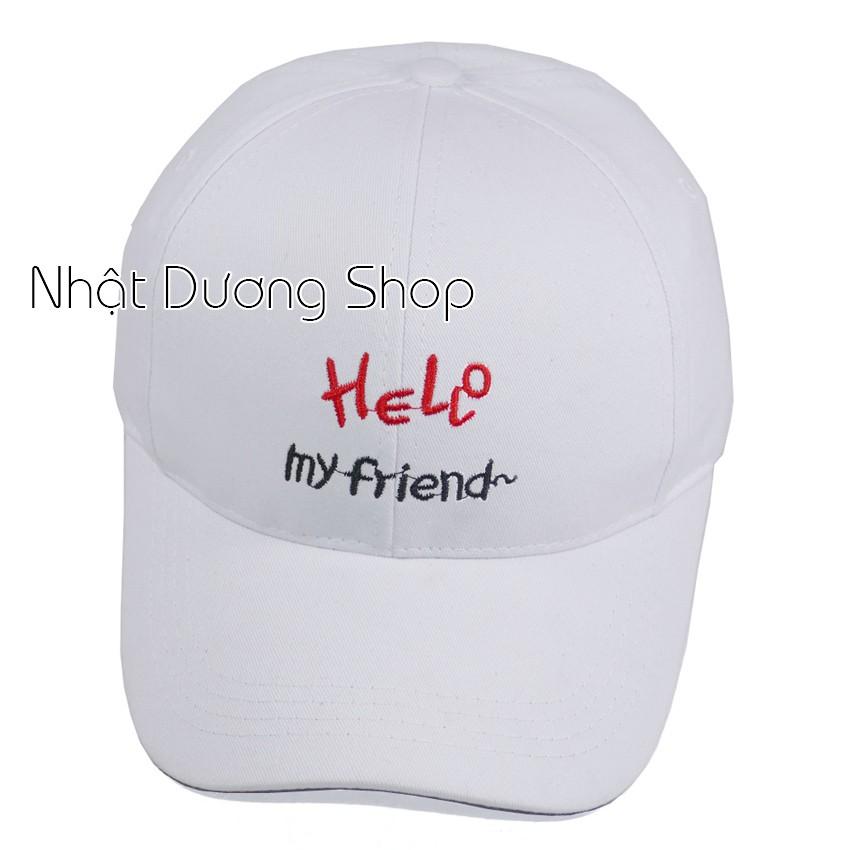 Nón kết Hello my friend khóa xịn - Chất liệu Kaki oát mềm tạo cảm giác thoải mái và sang trọng cho người đội