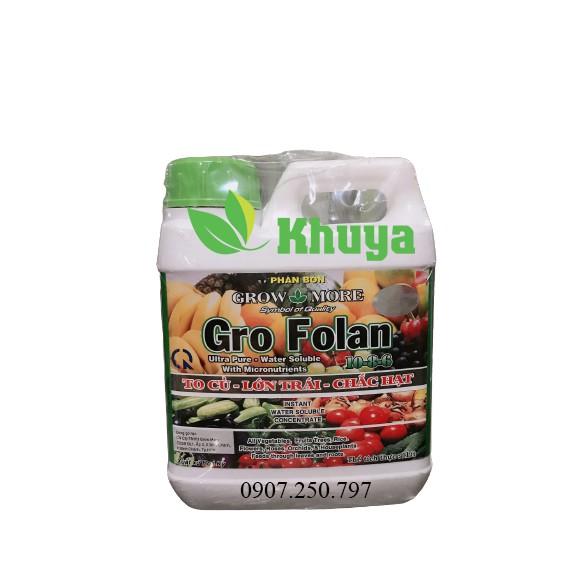 Phân bón Growmore Gro Folan 10-8-6 chai 1 lít Đẻ nhánh khỏe - Ra lá tốt