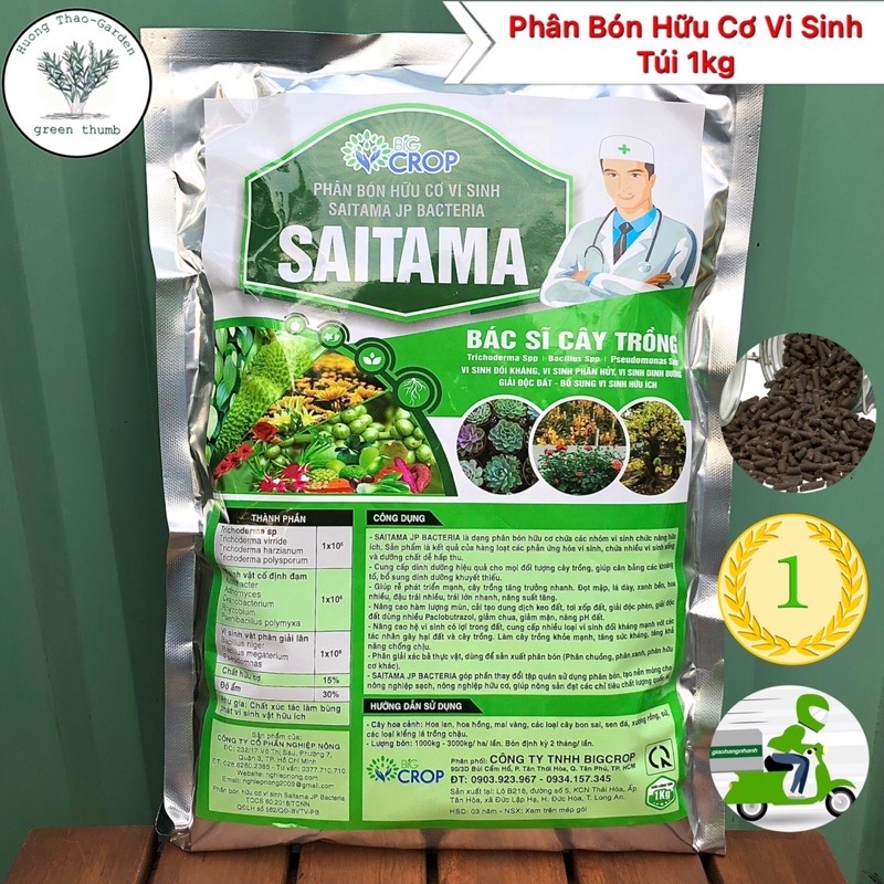 Phân Bón Hữu Cơ Vi Sinh Saitama-Trichoderma túi 1kg