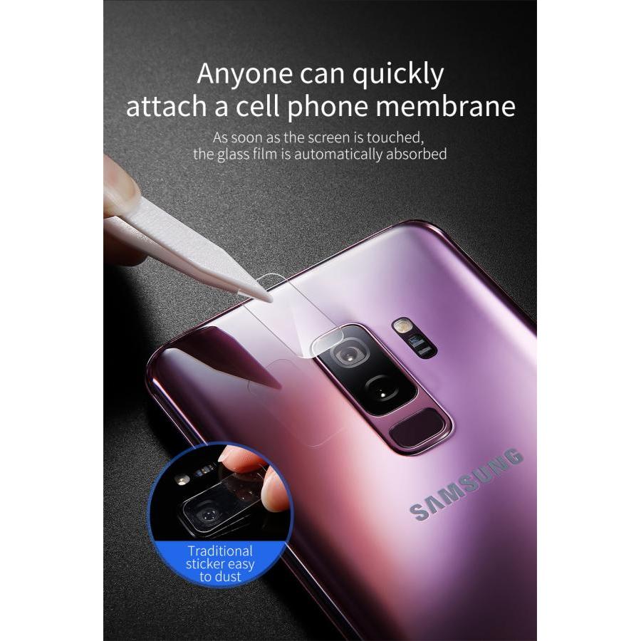 Miếng dán kính cường lực Camera cho Samsung Galaxy S9 Plus chính hãng Baseus chống trầy xước tuyệt đối - Hàng Chính Hãng