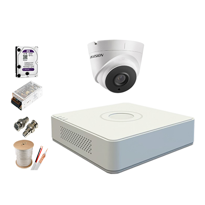 Trọn Bộ Camera 5.0MP Hikvision Hồng Ngoại 20 Mét [1 Mắt Camera] - Hàng chính hãng