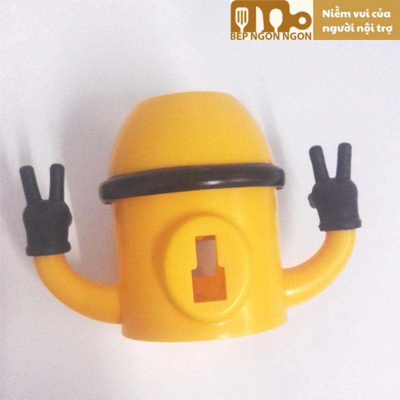 Bộ nhả kem đánh răng Minion dễ thương bộ dụng cụ để bàn chải và kem đánh răng kèm cốc_BEP NGON NGON