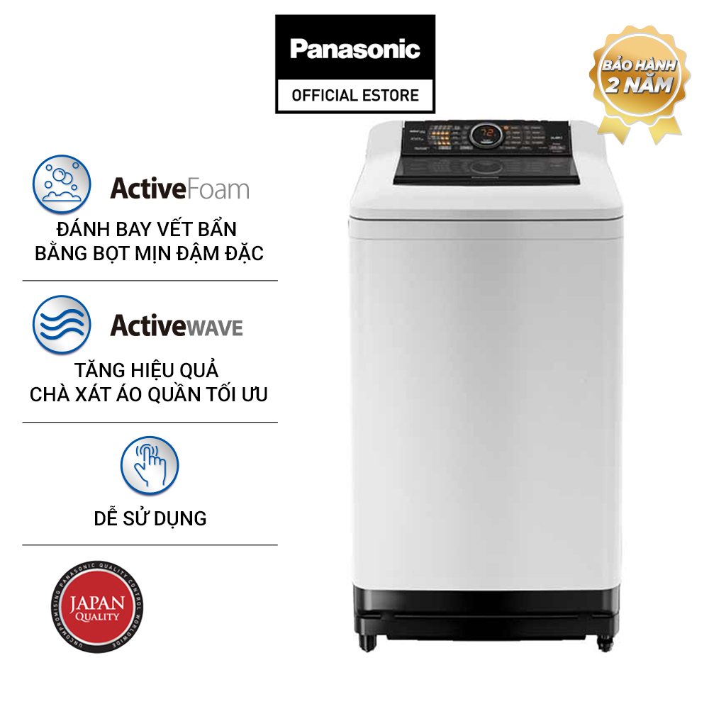 [Lắp đặt trong vòng 24h] Máy Giặt Cửa Trên Panasonic 9 Kg NA-F90A4GRV - Hàng chính hãng