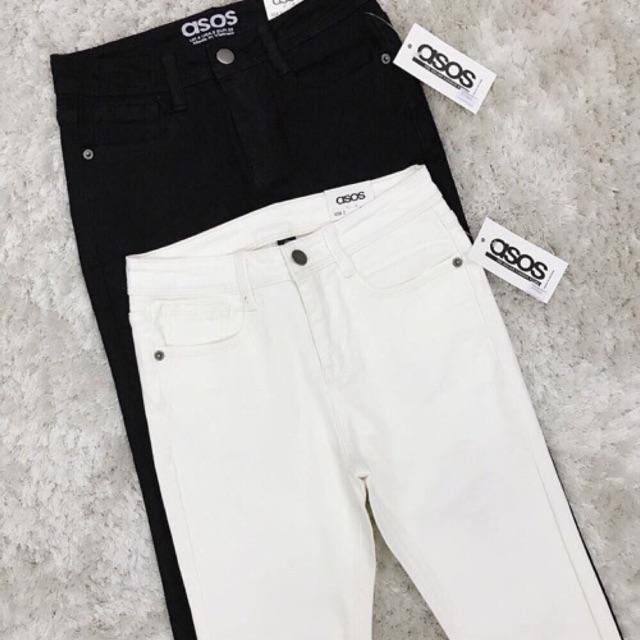 QUẦN TRẮNG ĐEN SKINY DÀI