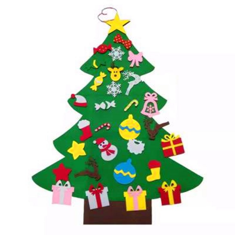 Cây Thông Noel Dán Tường Bằng Vải Dạ, Cây Thông Noel Treo Tường Trang Trí Giáng Sinh