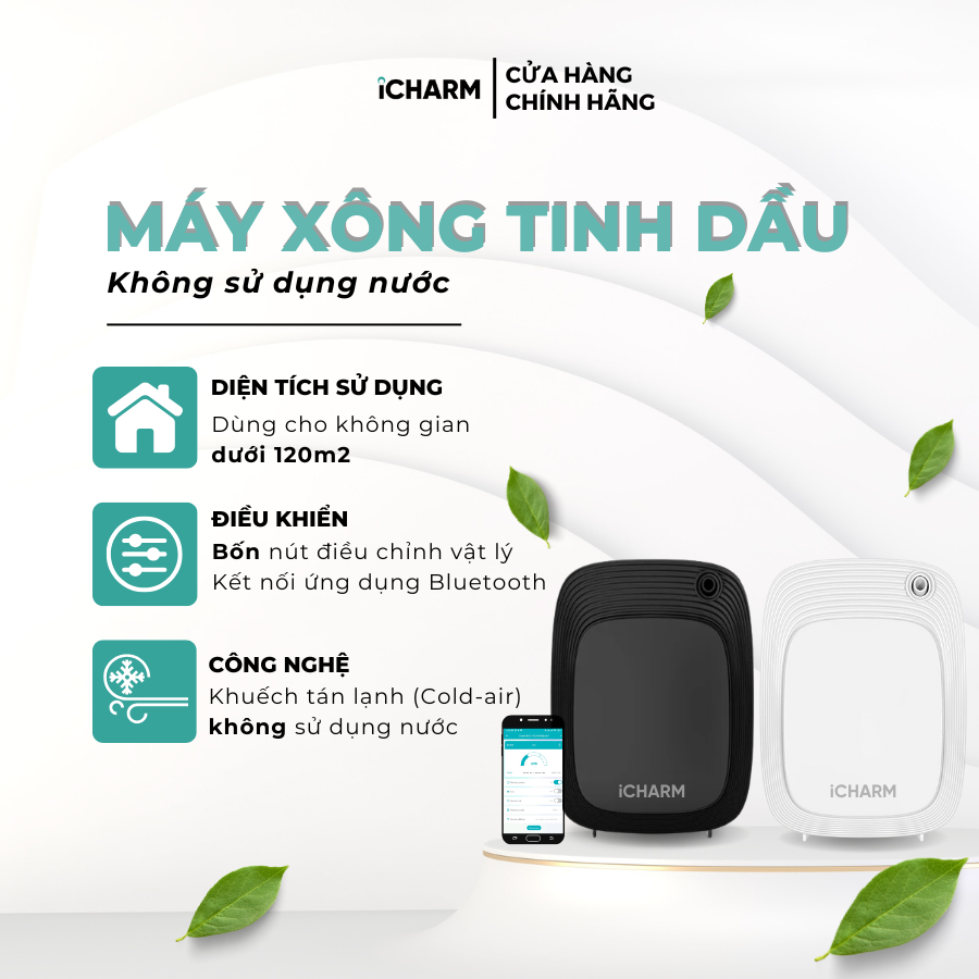Máy xông tinh dầu, khuếch tán tạo mùi thơm trực tiếp cho cửa hàng, spa i118 iCHARM
