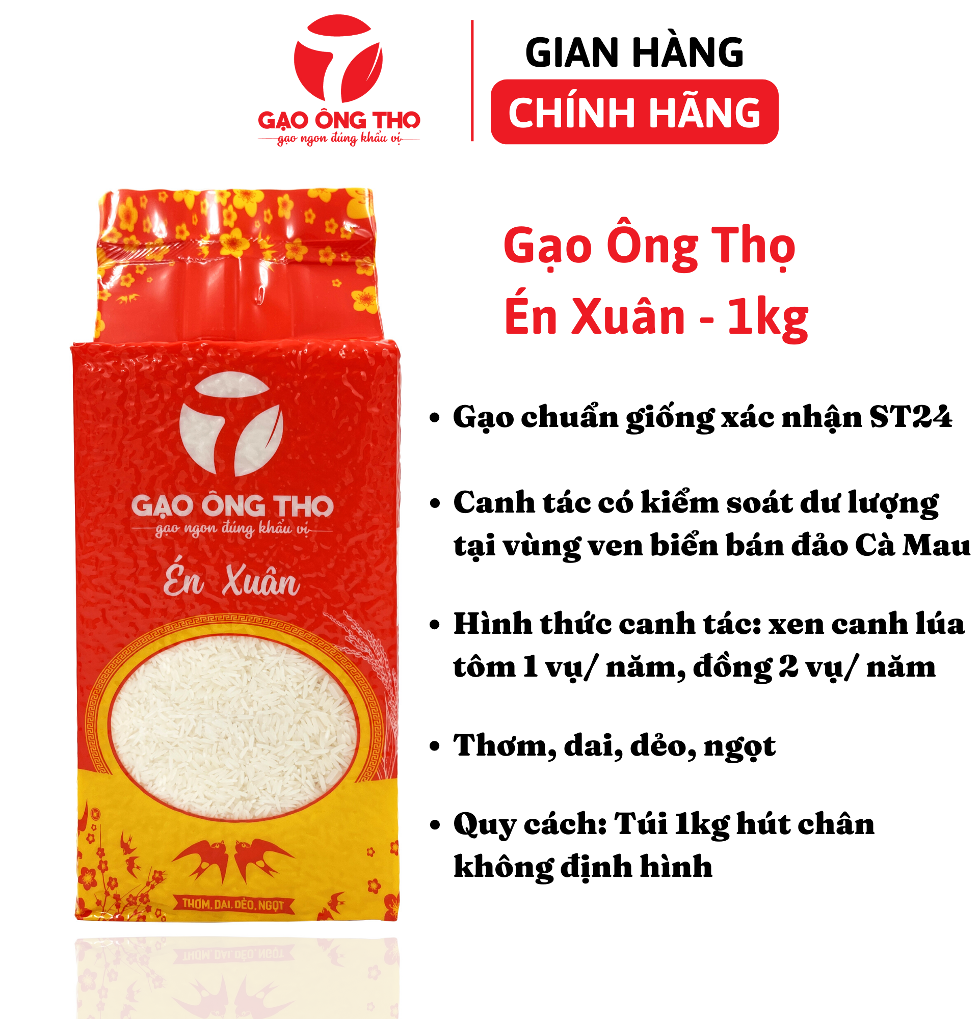 Gạo Ông Thọ - Én Xuân túi 1 kg