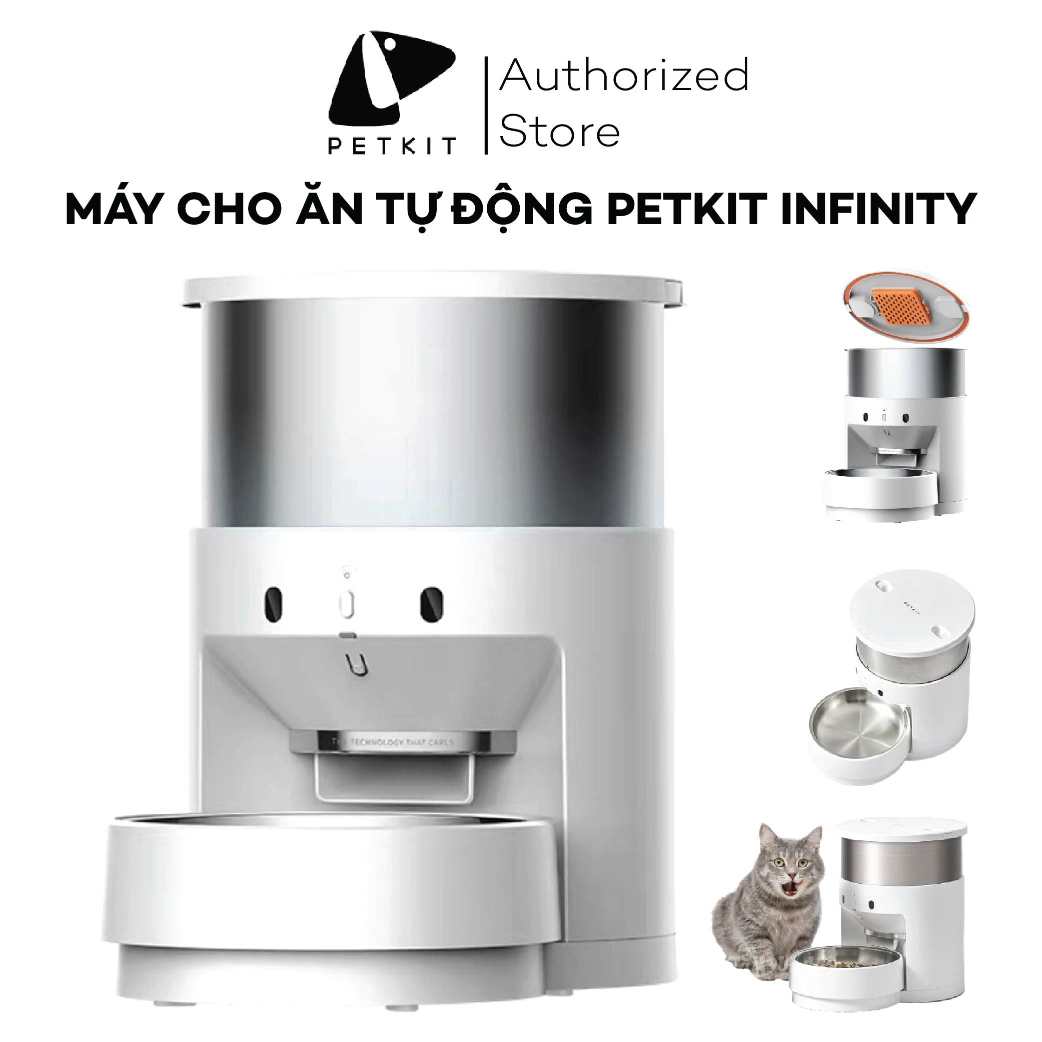 Máy Cho Mèo Ăn Tự Động Petkit Infinity, Máy Nhả Hạt Petkit Fresh Element 3, Máy Ăn Tự Động Có Thu Âm