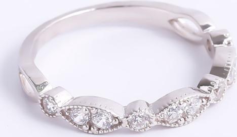Nhẫn bạc đính đá xuyến chi nữ cao cấp Gix Jewel N27