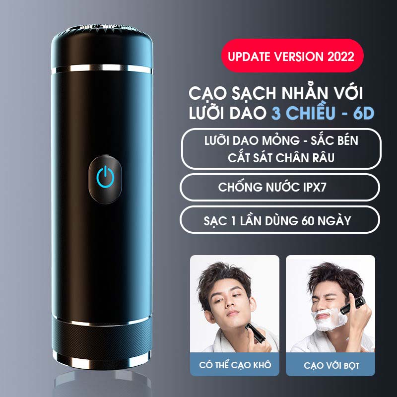 Máy Cạo Râu Mini Động cơ Mạnh Mẽ Chống Nước IPX7