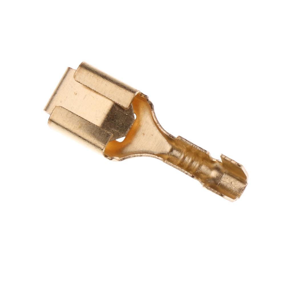 50Pack 6.3 mm Female Electrical Spade Crimp Terminals Wiring Connectors