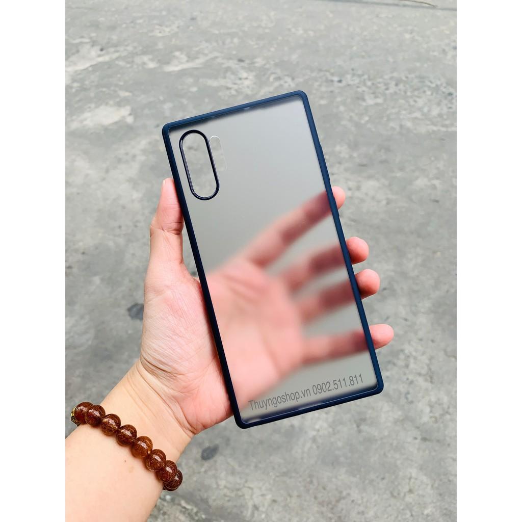 Ốp lưng viền dẻo lưng trong cứng nhám chống vân tay dành cho điện thoại Samsung Note10 / Note10 Plus -