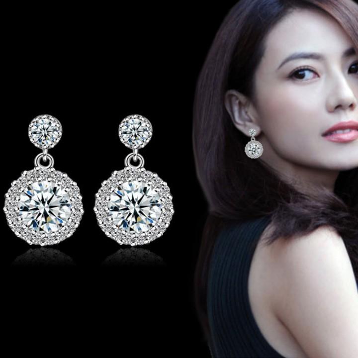 Bông tai nạm đá zircon lấp lánh BHBT349