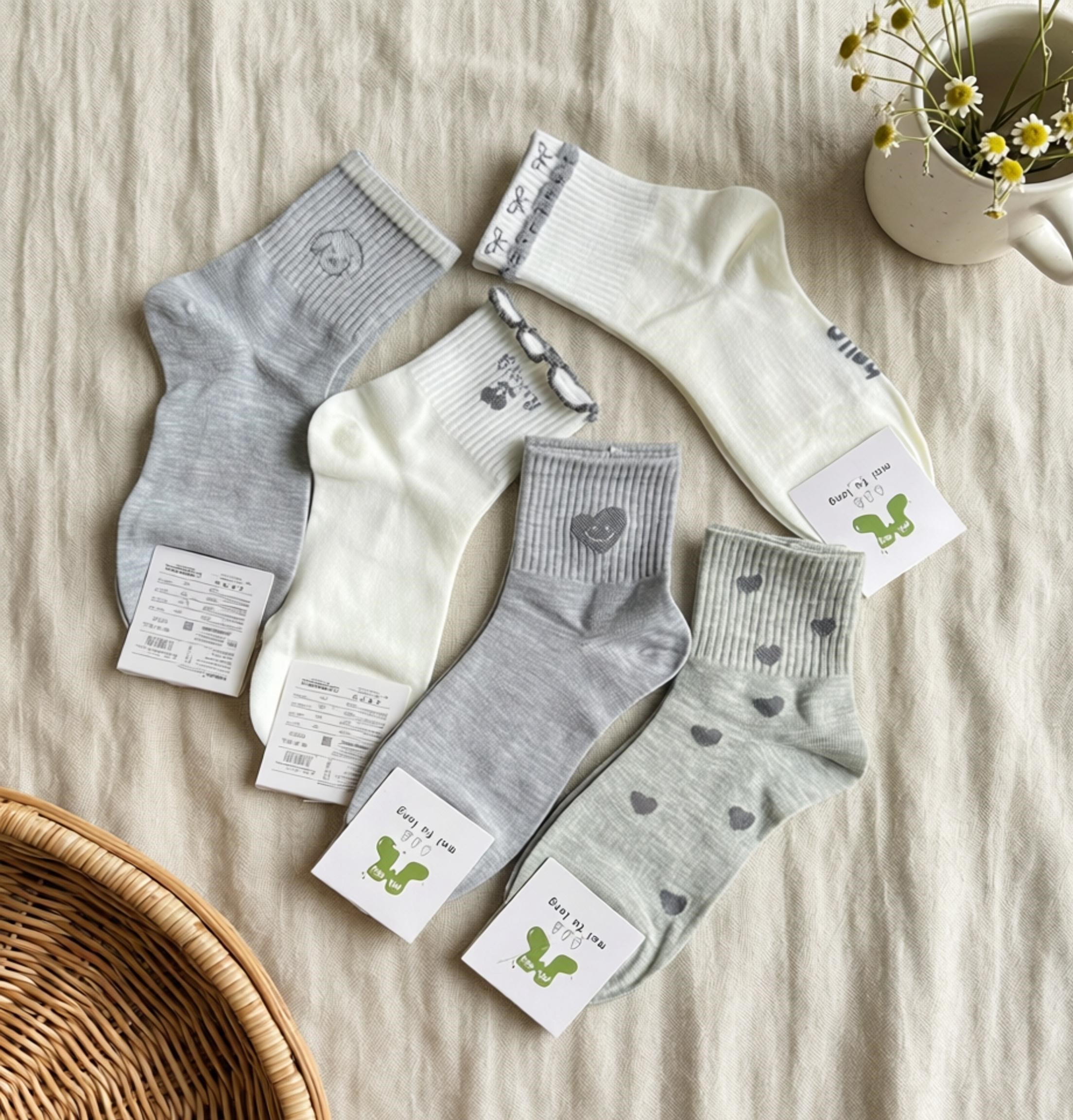 SET 5 ĐÔI TẤT VỚ NỮ CAO CỔ MÃ 17 DÀNH CHO NỮ