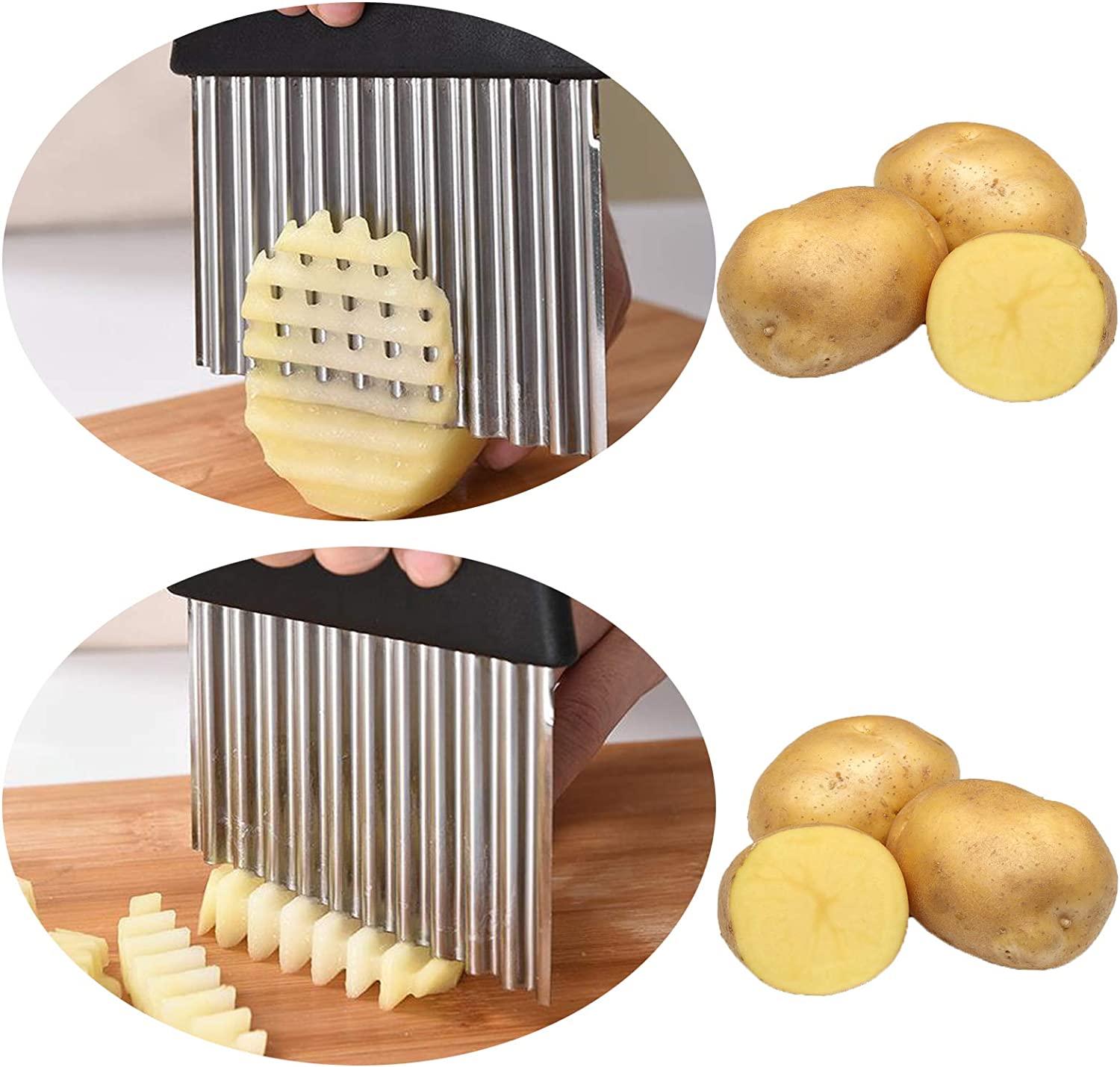 Thép bằng nhựa slicer rau khoai tây, khoai tây chiên, máy cắt sóng để cắt khoai tây cắt khoai tây chiên schneider schneider