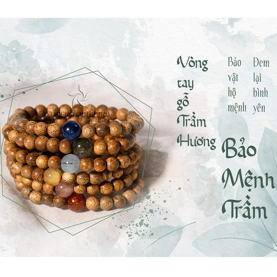 Vòng tay Trầm Hương tự nhiên Bảo Mệnh Trầm thơm dịu nhẹ