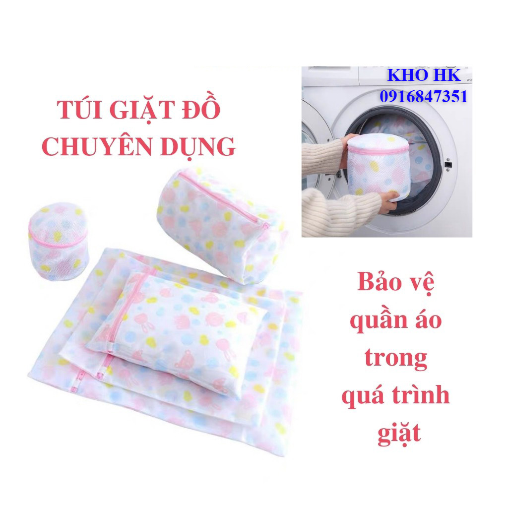 Set 5 túi lưới giặt quần áo - Combo 5 túi đựng quần áo máy giặt