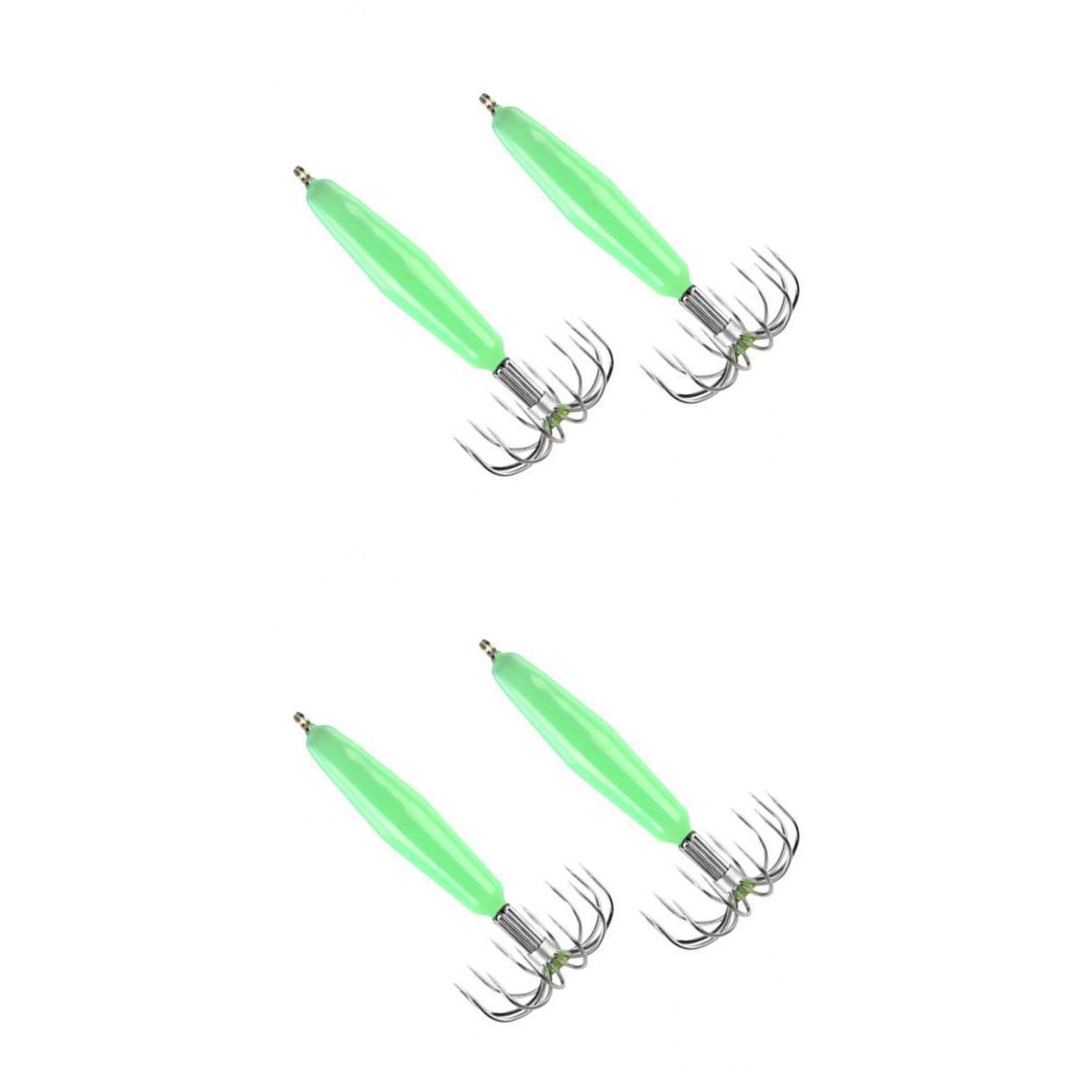 4pcs Stainless Steel Luminous Squid   Umbrella  Hooks