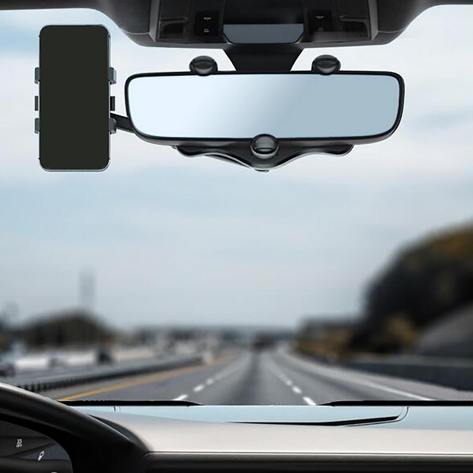 Phone Mount Holder GPS Navigation Bracket 360 Rotation Phone Stand Sun Visor