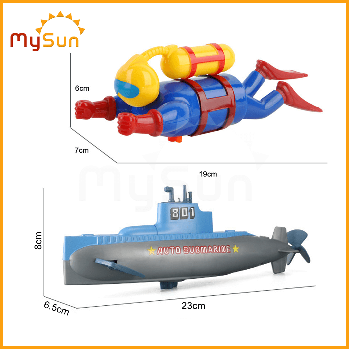 Mô hình tàu ngầm mini đồ chơi nhà phòng tắm cho bé đồ chơi thả bồn tắm bể bơi MySun