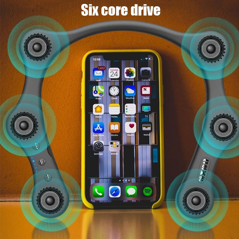 Loa bluetooth áo cổ bluetooth loa không dây nhà ngoài trời 6 máy nghe nhạc sừng toàn diện âm thanh vòm với micrô màu: màu đen