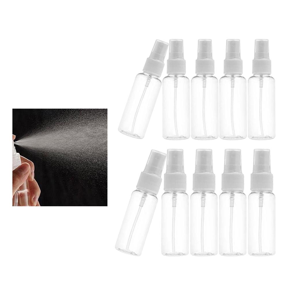 10PCS 30ml 50ml Mini Transparent Plastic Makeup Cosmetic Atomizer Bottles Pump