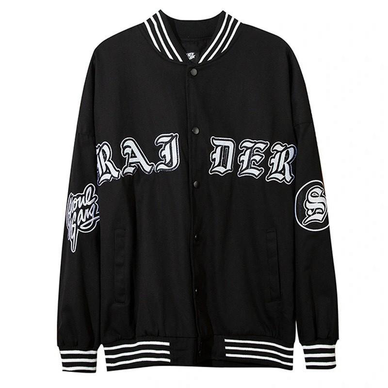 Áo Khoác Dù Nam Nữ Unisex - Áo Khoác Jacket Bombers RAJDER Màu Đen Siêu Hot