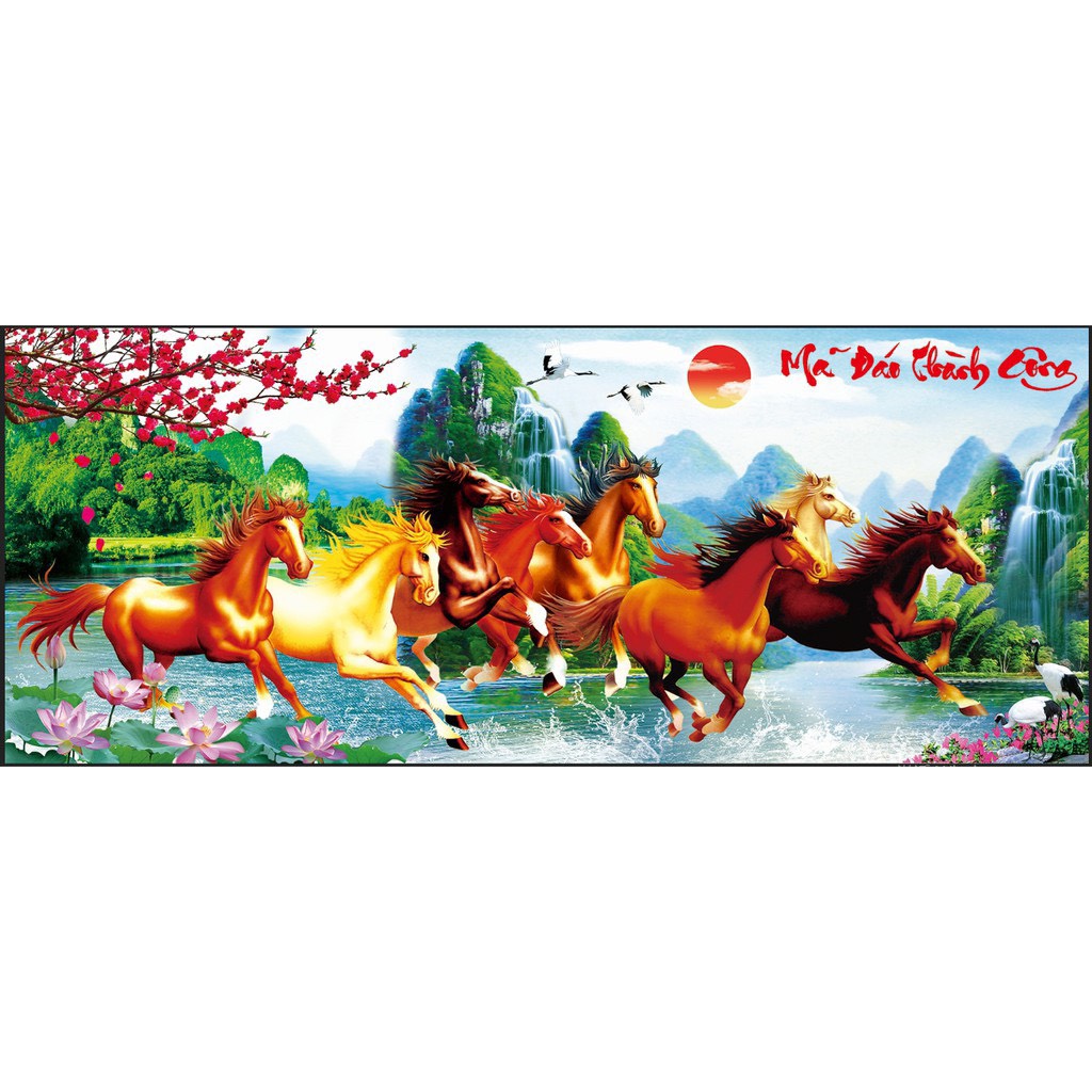 Tranh đính đá Mã Đáo Thành Công - 88590