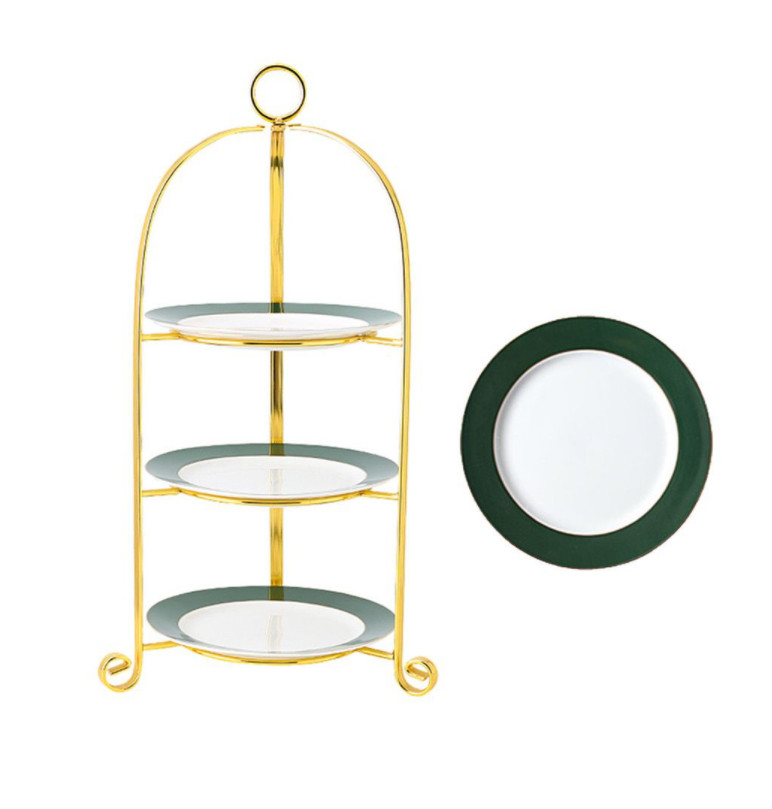 Đĩa bánh trang trí 3 tầng MORANDI SILK GOLD