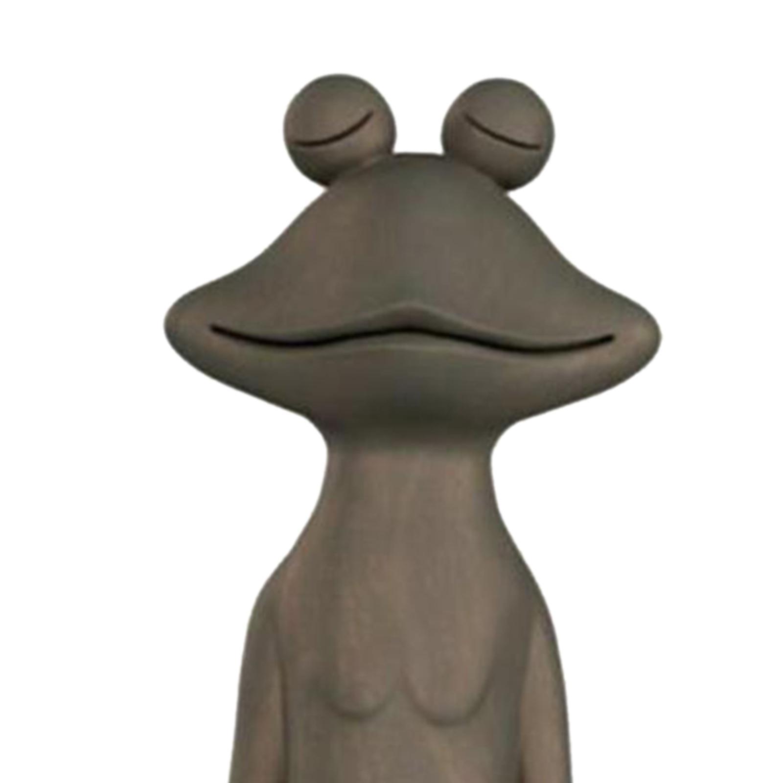 Frog Figurine Statue Home Yoga Studio Tabletop Meditation Sculpture Ornament