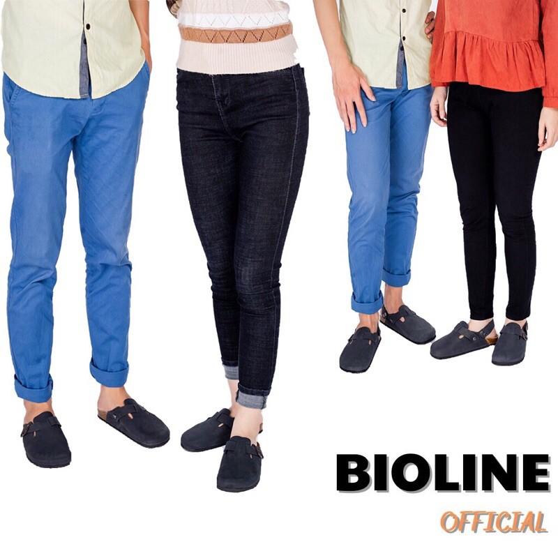 Dép sục birken da bò thật cao cấp dép bít mũi Bioline unisex - Bioline Official