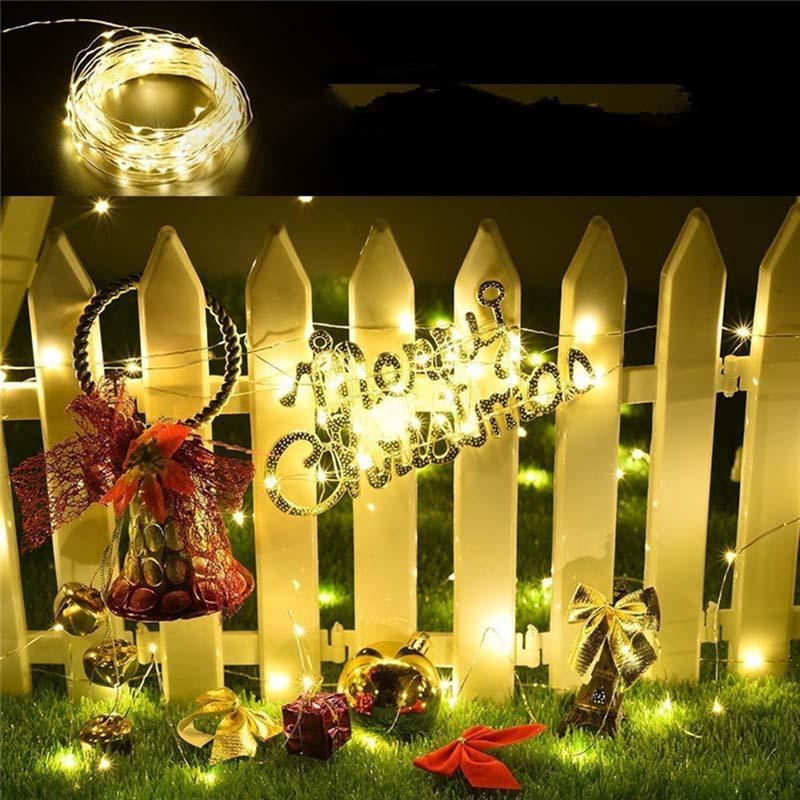 Dây Đèn Led 50 Bóng Dài 5m Sử Dụng Năng Lượng Mặt Trời