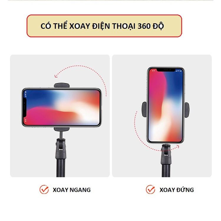 Giá đỡ điện thoại livestream, học online, selfie xoay 360 độ