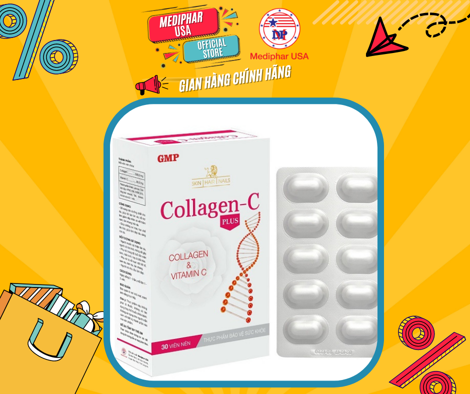 Thực phẩm chức năng Viên uống Collagen C Plus Mediphar USA