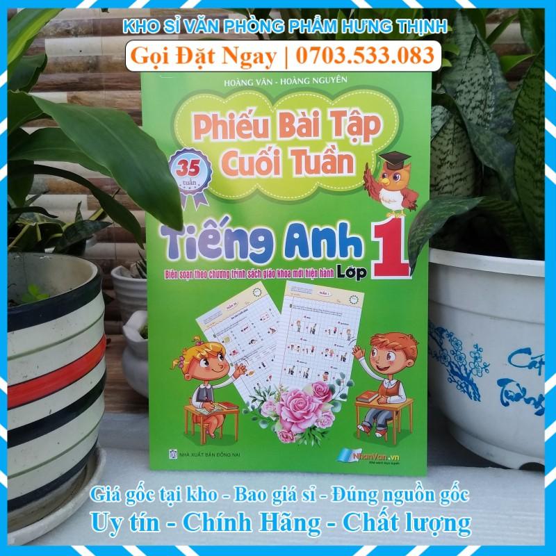 PHIẾU BÀI TẬP CUỐI TUẦN MÔN TIẾNG ANH LỚP 1THEO CHƯƠNG TRÌNH MỚI